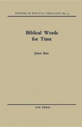 Biblical Words for Time