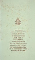 Ecclesia in Africa (Post-Synodal Apostolic Exhortation)