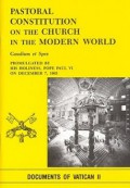 Pastoral Constitution on the Church in the Modern World: Gaudium et Spes