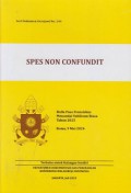 Spes Non Confundit (Bulla Paus Fransiskus Menandai Yubileum Biasa Tahun 2025)